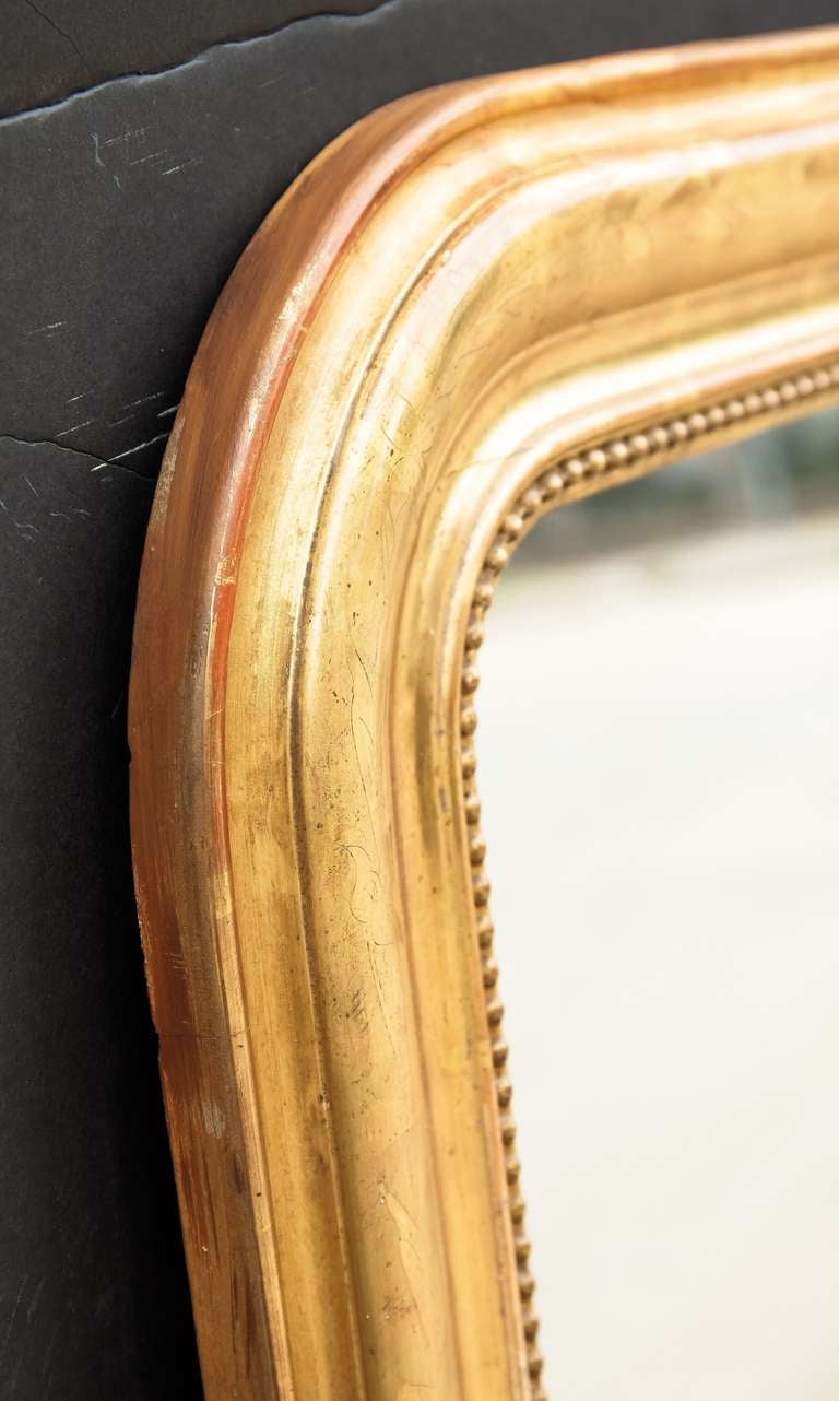 Louis Philippe Large Gilt Mirror (H 55 1/2 x W 39 3/4) 2