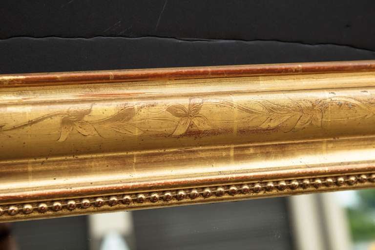 Louis Philippe Large Gilt Mirror (H 55 1/2 x W 39 3/4) 3