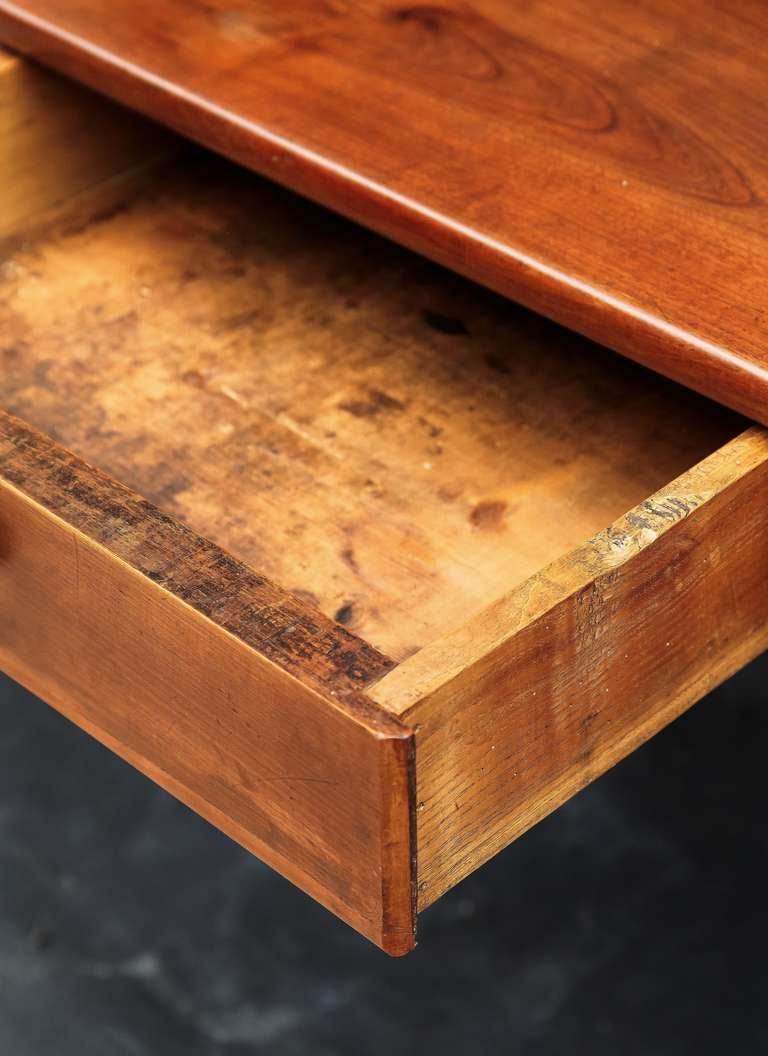 French Farm Table of Cherry with Two Drawers 5