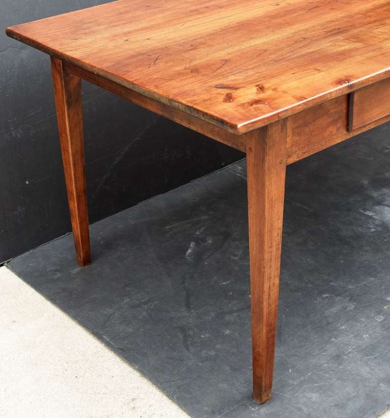 French Farm Table of Cherry with Two Drawers 2