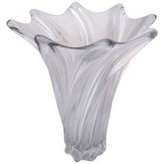 Vase en verre d'art de Vannes de Nancy, France
