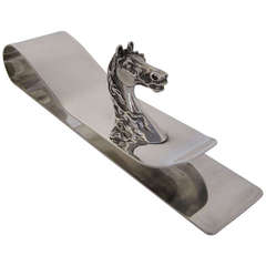 Hermes Large Paper Holder or Desk Clip with Horse