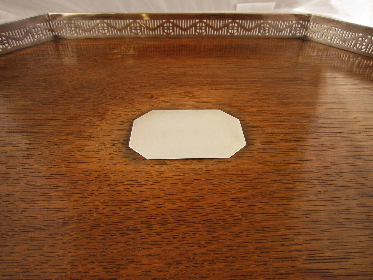 Oak English Gallery Serving Tray