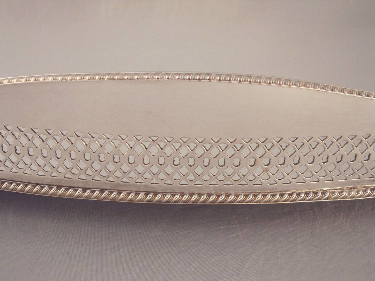Silver English Gallery Serving Tray
