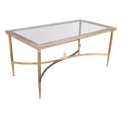Maison Bagues Cocktail Table of Gilt Bronze and Glass