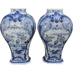 Pair of Delft Vases from Holland