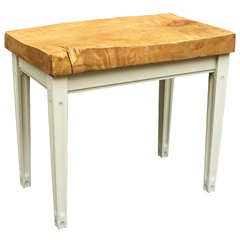 Table Butcher's Chopping Block sur pied