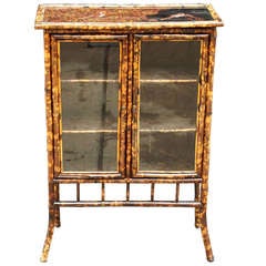 Antique English Bamboo Bookcase