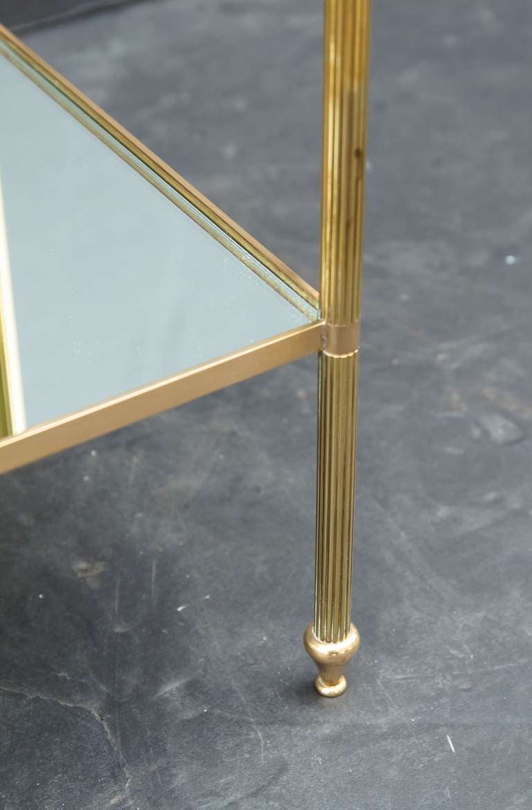 French End Table of Brass and Glass 2