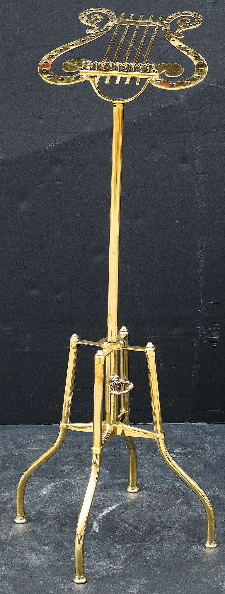 English Adjustable Music Stand of Brass 1