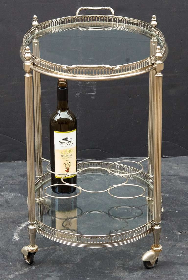 Glass French Silver Gilt Drinks Cart
