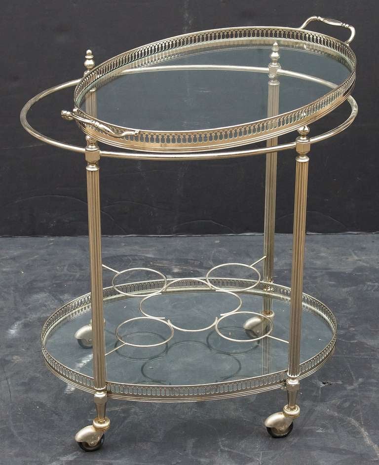 French Silver Gilt Drinks Cart 5