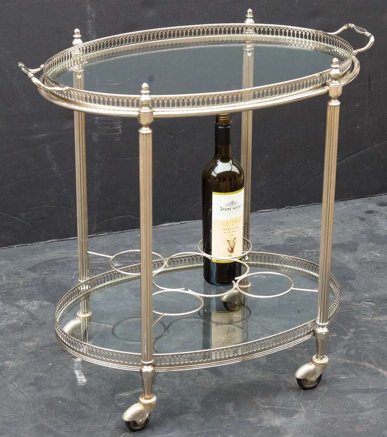 20th Century French Silver Gilt Drinks Cart