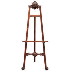Antique Large Lion's Head Easel of Mahogany
