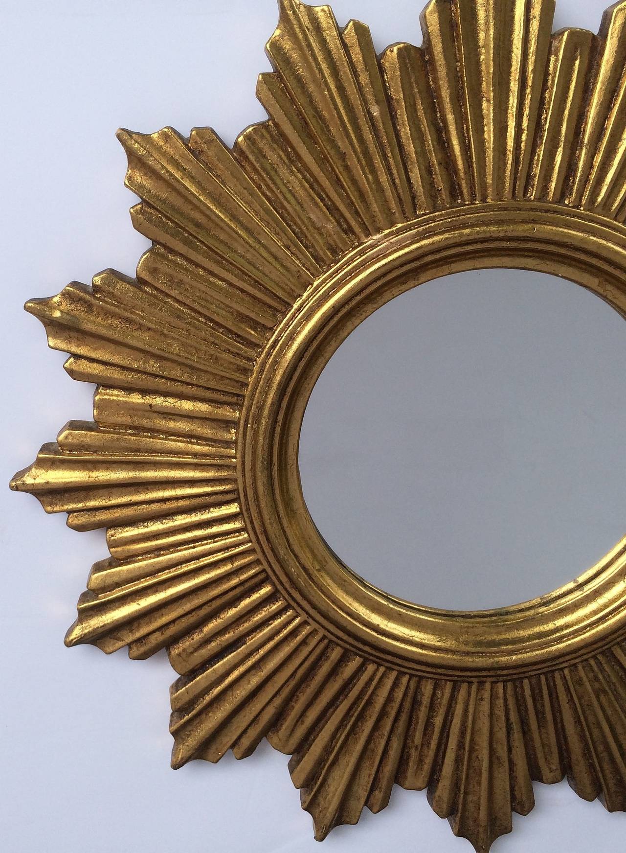 French Gilt Sunburst or Starburst Mirror 3