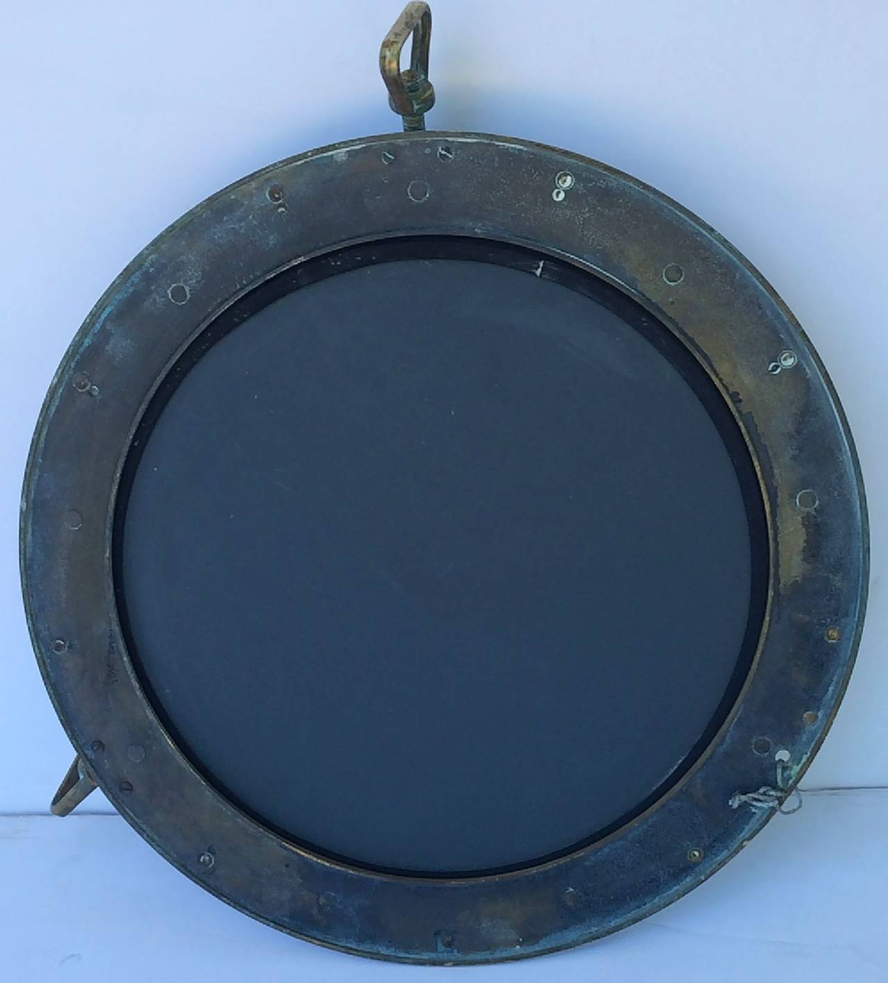 French Ship's Porthole Mirrors of Brass (18 1/2