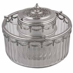 Caviar Server of Silver and Crystal Glass by Baccarat
