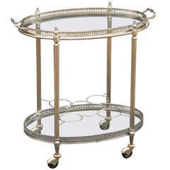 French Silver Gilt Drinks Cart