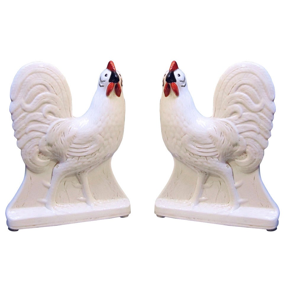 Pair of Staffordshire Cockerels (Priced as a Pair)