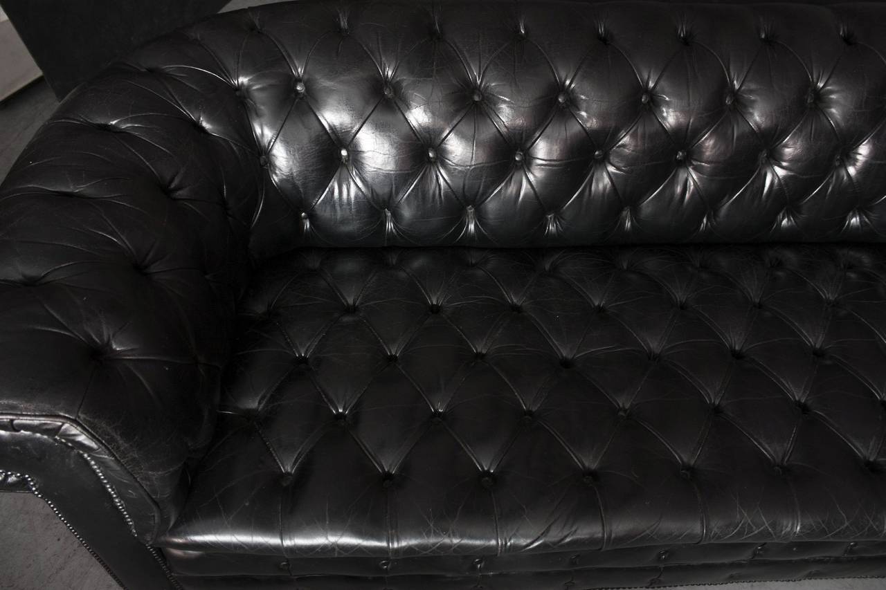 Leather English Large Chesterfield Sofa