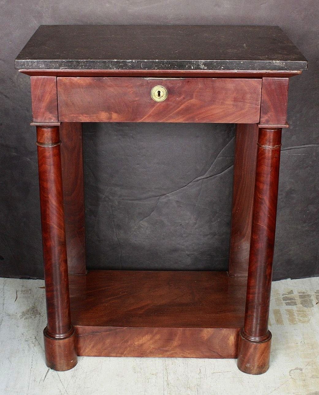 French Empire Period Side Table of Mahogany