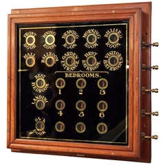 Edwardian Mahogany Butler's Bell Box for Servants