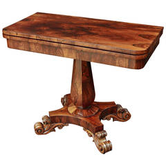 Antique English Games Table of Rosewood