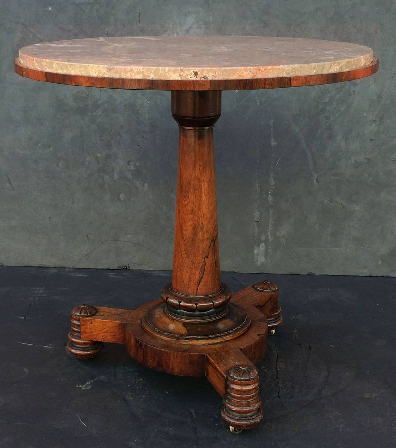 19th Century French Gueridon or Round Table of Rosewood