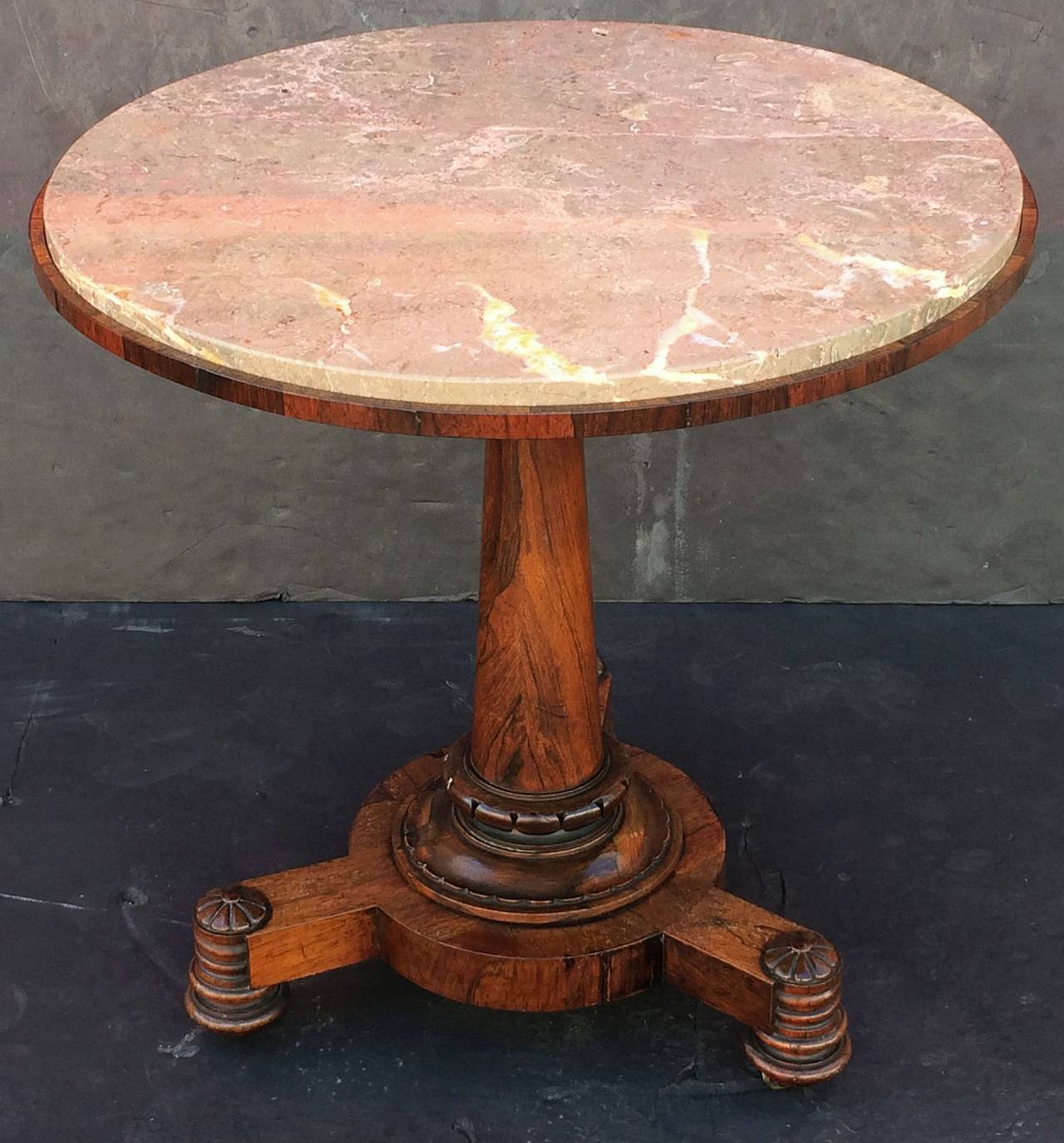 A fine French gueridon or circular table of rosewood (28