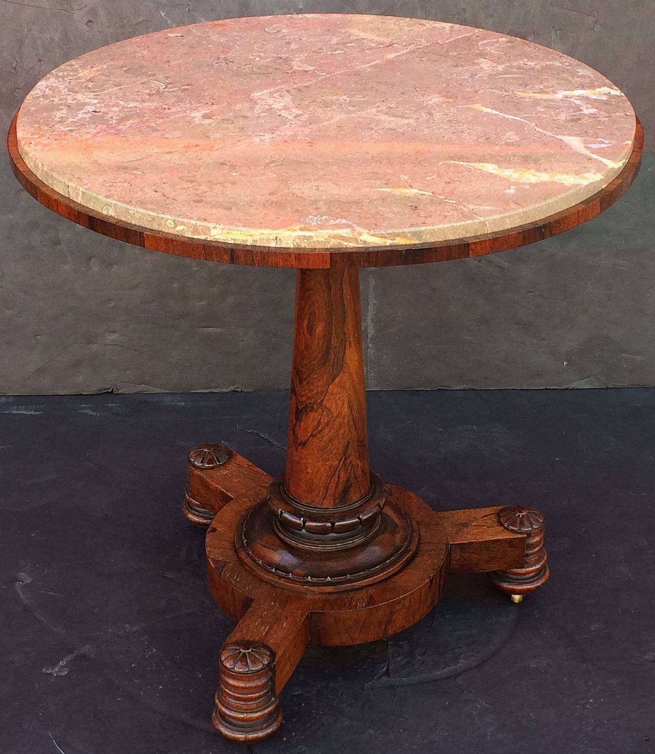 French Gueridon or Round Table of Rosewood In Excellent Condition In Austin, TX