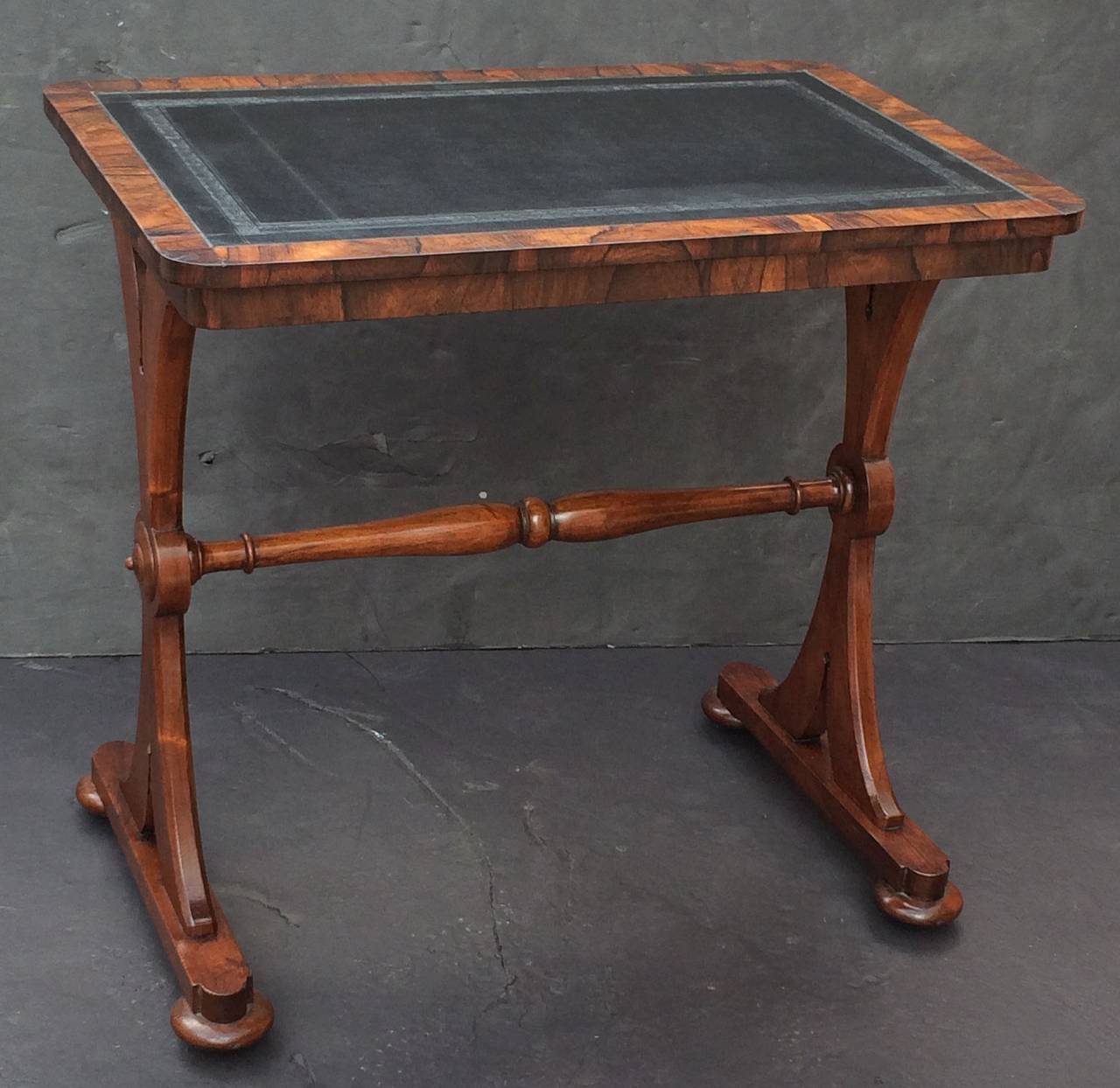Embossed English Writing Table of Rosewood