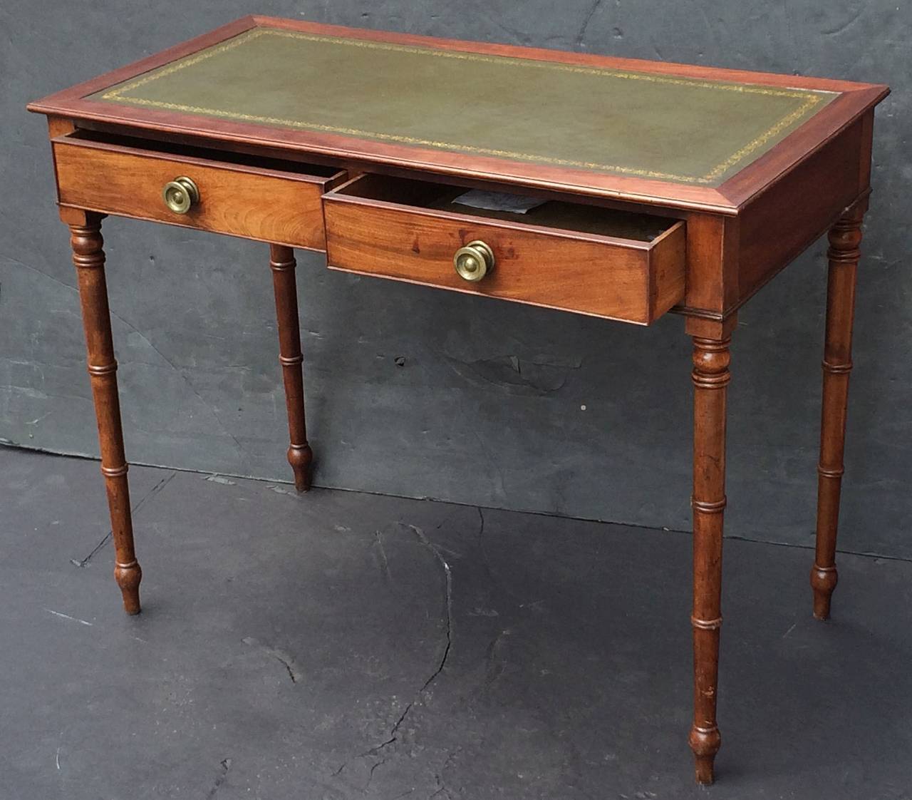 19th Century English Writing Table of Mahogany