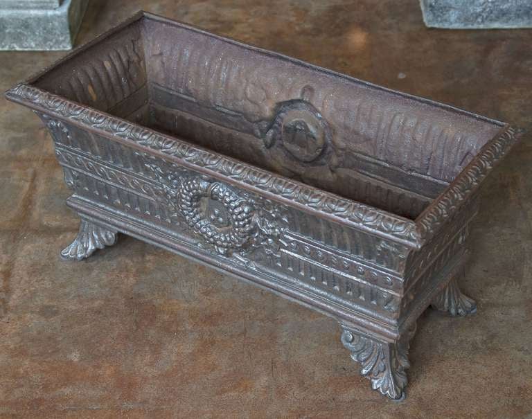 French Low Planter of Cast Iron In Excellent Condition In Austin, TX