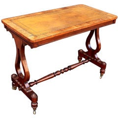 English Writing Table of Rosewood and Mahogany