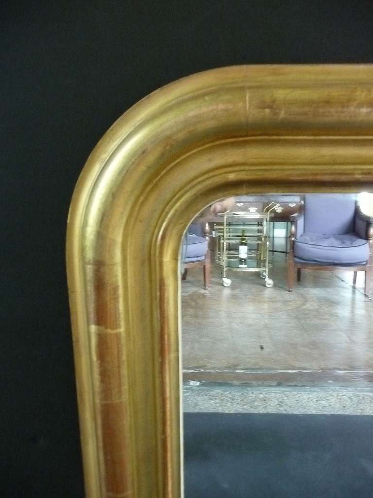 French Large Louis Philippe Gilt Mirror (H 35 1/2 x W 27 1/4)