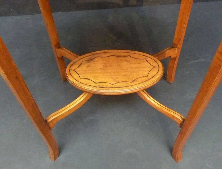 English Oval Table of Satinwood