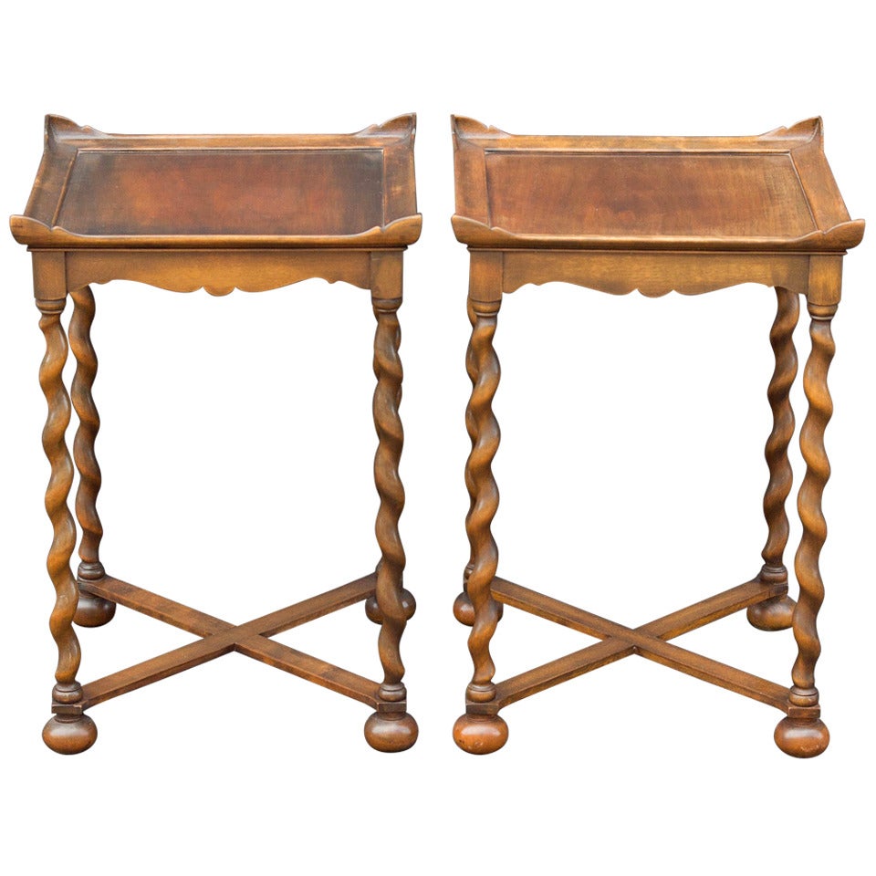Pair of Barley Twist End Tables