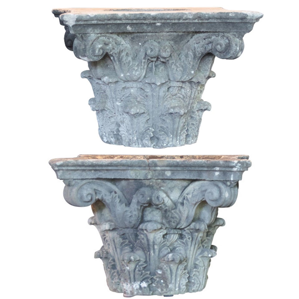 Large English Ornamental Garden Stone Capitals 'Individually Priced'