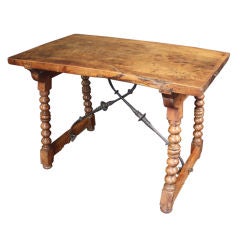 Spanish Table with Ironwork Supports