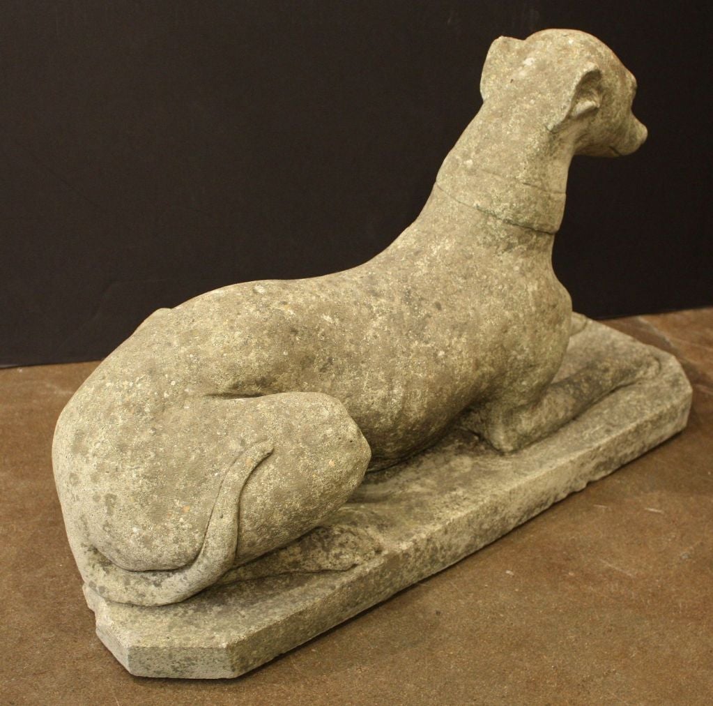 greyhound garden statue