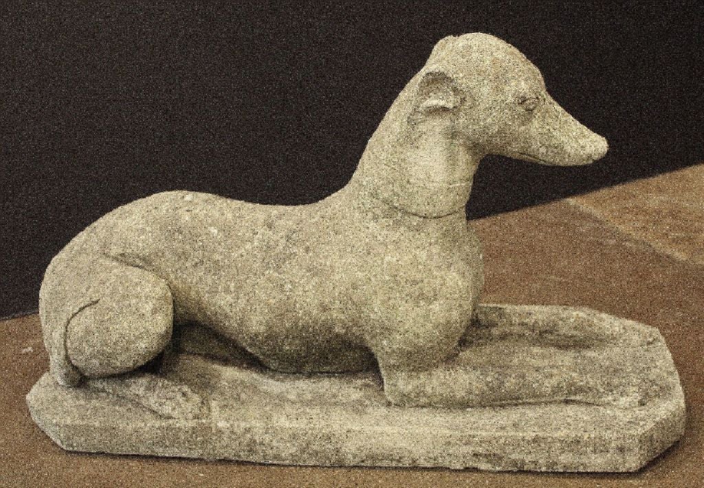 20th Century English Garden Statue of a Greyhound or Whippet