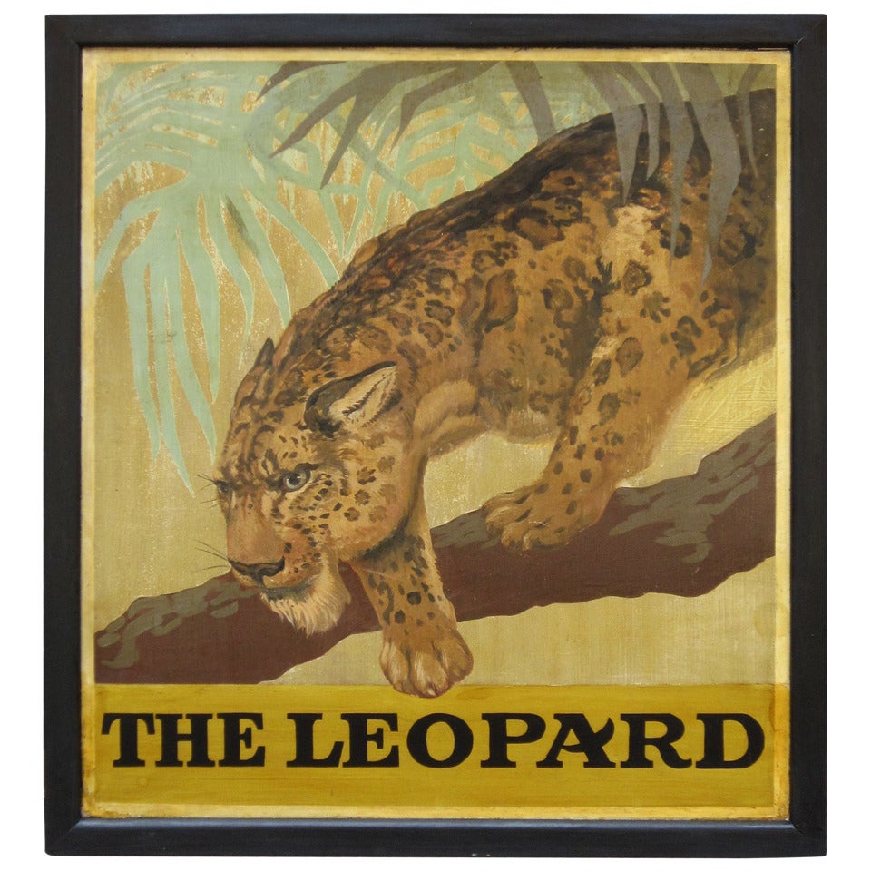 English Pub Sign "The Leopard"
