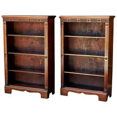 Antique Pair of English Bookcases of Mahogany (Priced as a Pair)