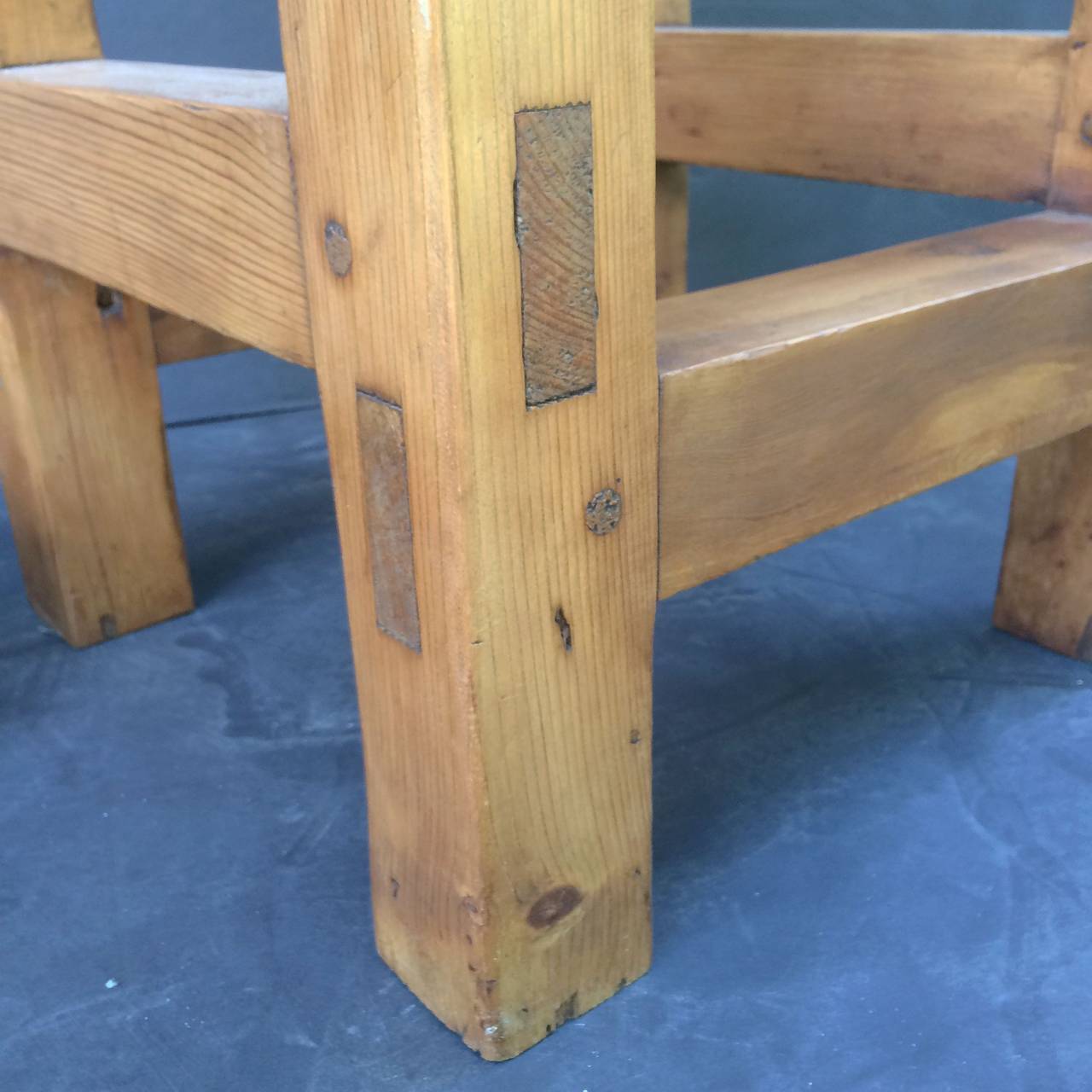 French Butcher's Chopping Block Table on Stand 1