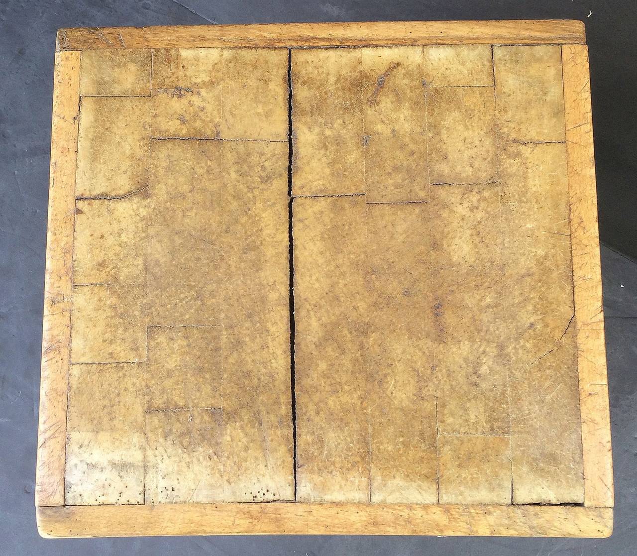 French Butcher's Chopping Block Table on Stand 2