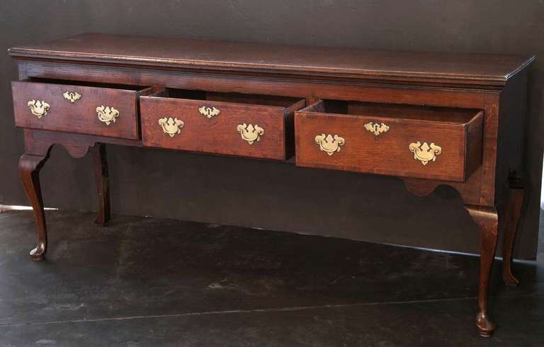18th Century and Earlier Welsh Dresser Console Server on Cabriole Legs