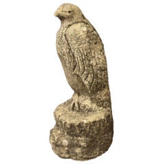English Garden Stone Figure of a Falcon