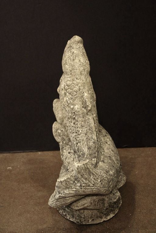 English Garden Stone Fountain of Three Fish 1