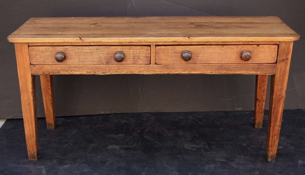 English Country Console Server of Long-Leaf Pine