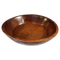 Large Hand-Hewn Wooden Bowl